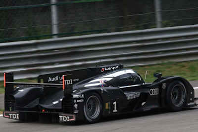 Der Audi R18 bei den Tests in Monza