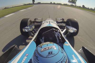 Das ungefähr sah Graham Rahal beim Test in Indianapolis