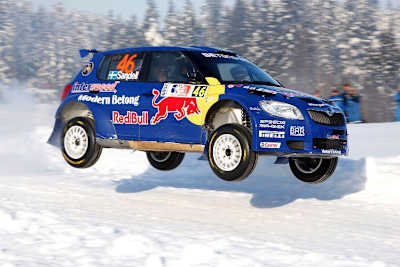 Wollen hoch hinaus: Sandell/Axelsson mit ihrem Skoda