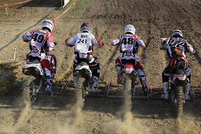 Start in der Open-Klasse: Günter Schmidinger (49), Philip Rüf (241), Andreas Schmidinger (48) und Matthias Walkner