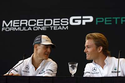 Michael Schumacher und Nico Rosberg