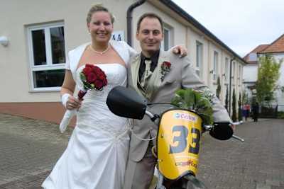 Sirg Schützbach mit Braut Patricia