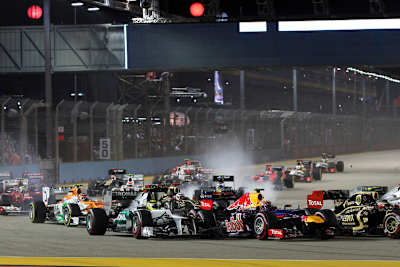 In der Marinay Bay ging es eng zu