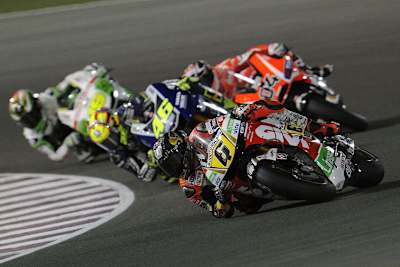 Stefan Bradl vor Rossi, Dovizioso und Bautista