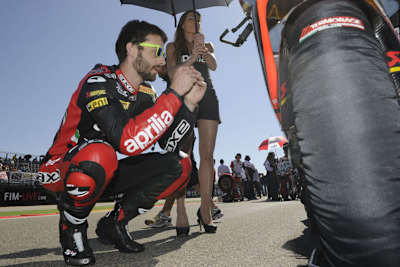 Sylvain Guintoli mit seiner Aprilia RSV4