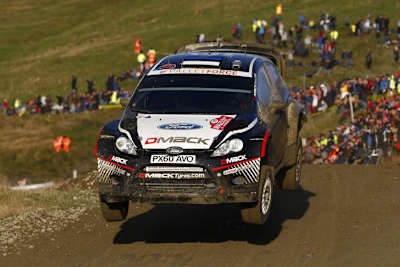 Ott Tänak im Ford Fiesta RS WRC in Wales