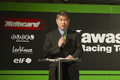 Tanaka bei der Teampräsentation in Barcelona