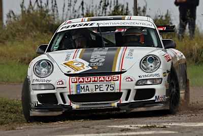 Timo Bernhard bei der Saarland-Rallye