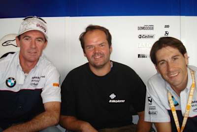 Troy Corser, Günther Bauer und Ruben Xaus