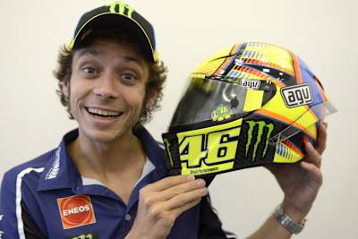 Valentino Rossi und sein neues Helm-Design