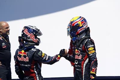 Sebastian Vettel und Mark Webber