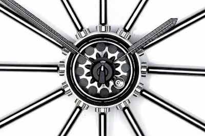 Wanduhr aus Aufhängungsteilen