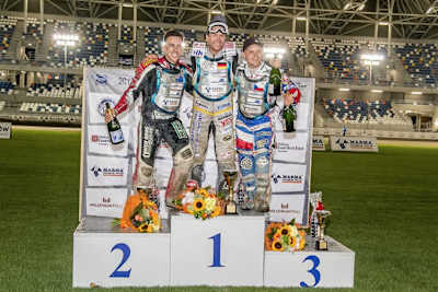 Die Top-3 in Rzeszow: Cameron Woodward, Martin Smolinski und Josef Franc (v.l.)