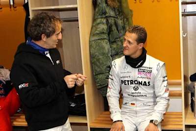 Michael Schumacher und Alain Prost sehen Ärger auf Ferrari zukommen