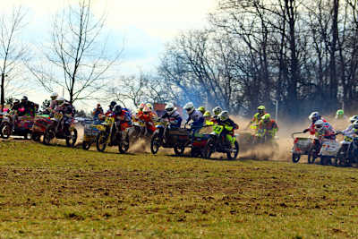 Start zum Auftakt der Deutschen MX Gespann-Meisterschaft in Hänchen