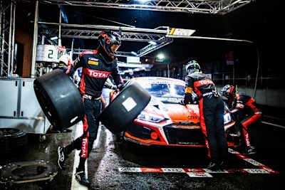 Einer der Audi R8 LMS bei den 24h von Spa-Francorchamps