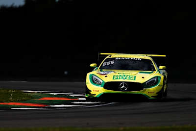 Auffälliges Design: Der gelb-grüne Mercedes-AMG GT3 von HTP