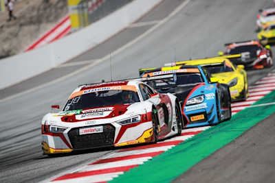 Einer der beiden Audi R8 LMS von Phoenix Racing im ADAC GT Masters