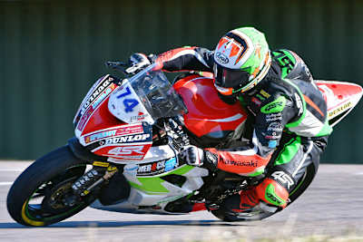 Laurent Hoffman mit der Supersport-Kawasaki – Frohburg 2019