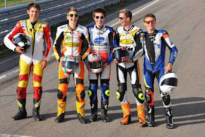 Wildcard-Piloten 2011: F.Forstenhäusler, Grünwald, Fritz, Finsterbusch, Jack Miller (v.li.)