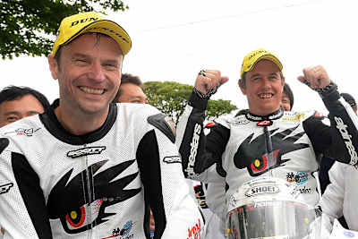 Anstey (li.) und McGuinness sorgten 2014 für den Doppelsieg