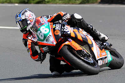 Ex-GP-Pilot Danny Webb bei seinem TT-Debüt