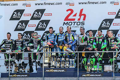 Roman Stamm (ganz rechts) war der erfolgreichste IDM-Pilot in Le Mans