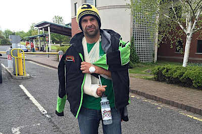 Horst Saiger nach der Entlassung aus dem Krankenhaus von Coleraine