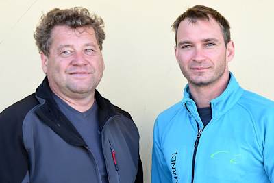 Peter Kimeswenger und sein Beifahrer Markus Billich (vlnr.)