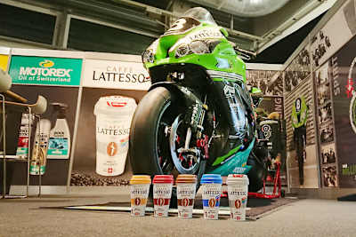 Der neue Sponsor Lattesso wurde von Bolliger Team Switzerland gut ins Bild gerückt