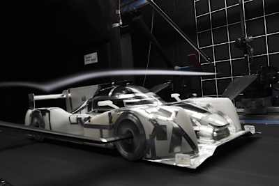 LMP-Coupe von Onraok, hier die LMP1-Variante, Im Windkanal