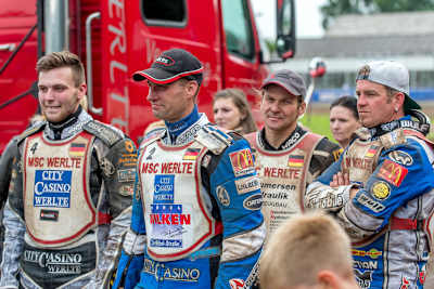 Wilbers-Vertragsfahrer: Kai Huckenbeck, Jörg Tebbe (von links) und Stephan Katt (r.)