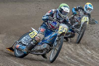 Jörg Tebbe (21) beim Langbahn-GP in Eenrum
