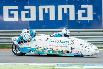 Bennie Streuer/Kevin Rousseau auf ihrer 600er LCR Honda beim Gamma Racing Day in Assen
