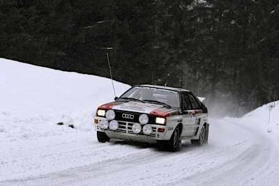 Walter Röhrl im Audi Quattro