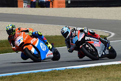 Marcel Schrötter (r.) wurde in Assen Vierter, Lorenzo Baldassarri (l.) hatte einen Reifenschaden