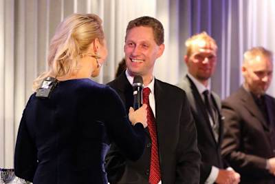 Jörg Tebbe am Wochenende bei der Gala in Helsinki