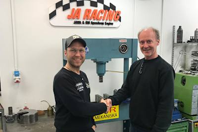 Martin Smolinski und der Schwede Jan Andersson (r.)