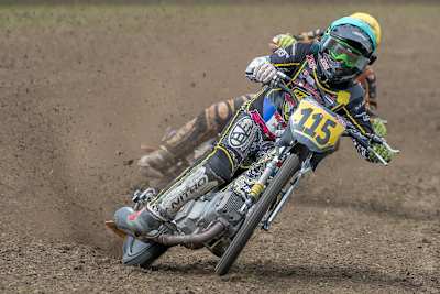 Der Niederländer Theo Pijper (115) und Kenneth Kruse Hansen (DK) waren beim Rennabbruch in Uithuizen gleichauf