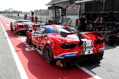 Die beiden Ferrari 488 GTE Evo aus der Pro-Klasse der FIA WEC