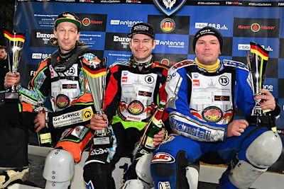 Stefan Pletschacher (r.) wurde bei der DM Dritter hinter Markus Jell (l.) und Meister Hans Weber