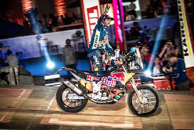 Matthias Walkner am Sonntag bei der Podiums-Zeremonie