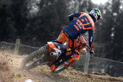 KTM-Jungstar Jorge Prado beim Training in Malagrotta (Rom)