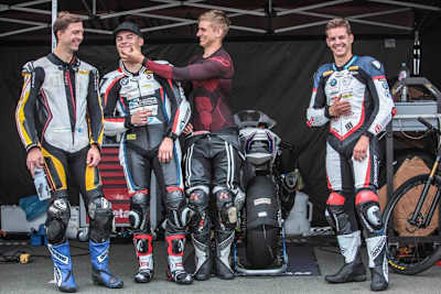 Toni Finsterbusch, Ilya Mikhalchik, Julian Puffe und Bastien Mackels (v.li.)