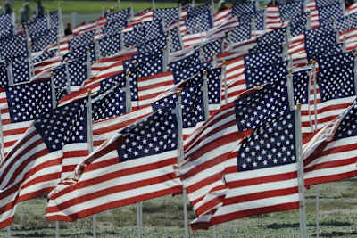 Nationalflaggen sind in den USA ein Massenprodukt 