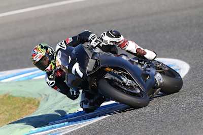 Chaz Davies beim ersten Panigale-Test