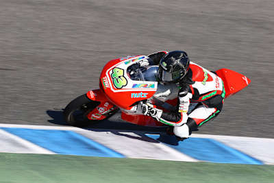 Luca Grünwald beim Jerez-Test