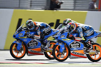 Nur 42/1000 sec Vorsprung auf dem Zielstrich: Rins vor Marquez