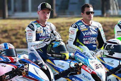 Alex Lowes (li.) mit seinem Teamkollegen 2015 Randy de Puniet