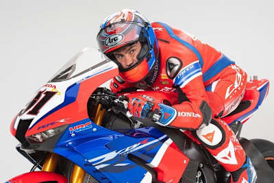 Leon Haslam mit seinem neuen Honda-Superbike